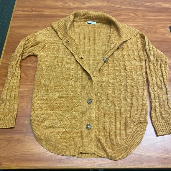 Sonoma Women’s Gold  Button Down Cardigan Sweater XS - Picture 4 of 9